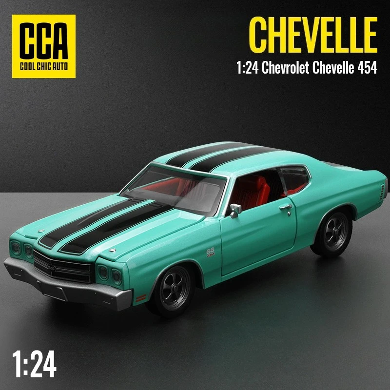 

Official Licensed 1/24 Chevrolet Chevelle 454 Alloy Car Model Simulation Toy Vehicle Collection Miniature Voiture Ornament Gift