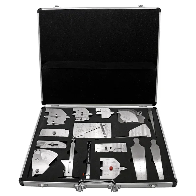 

Welding Gauge Welding Measure Gauges 16 Pieces Kits Measure Tools Combined Suit Inspection Ruler Set