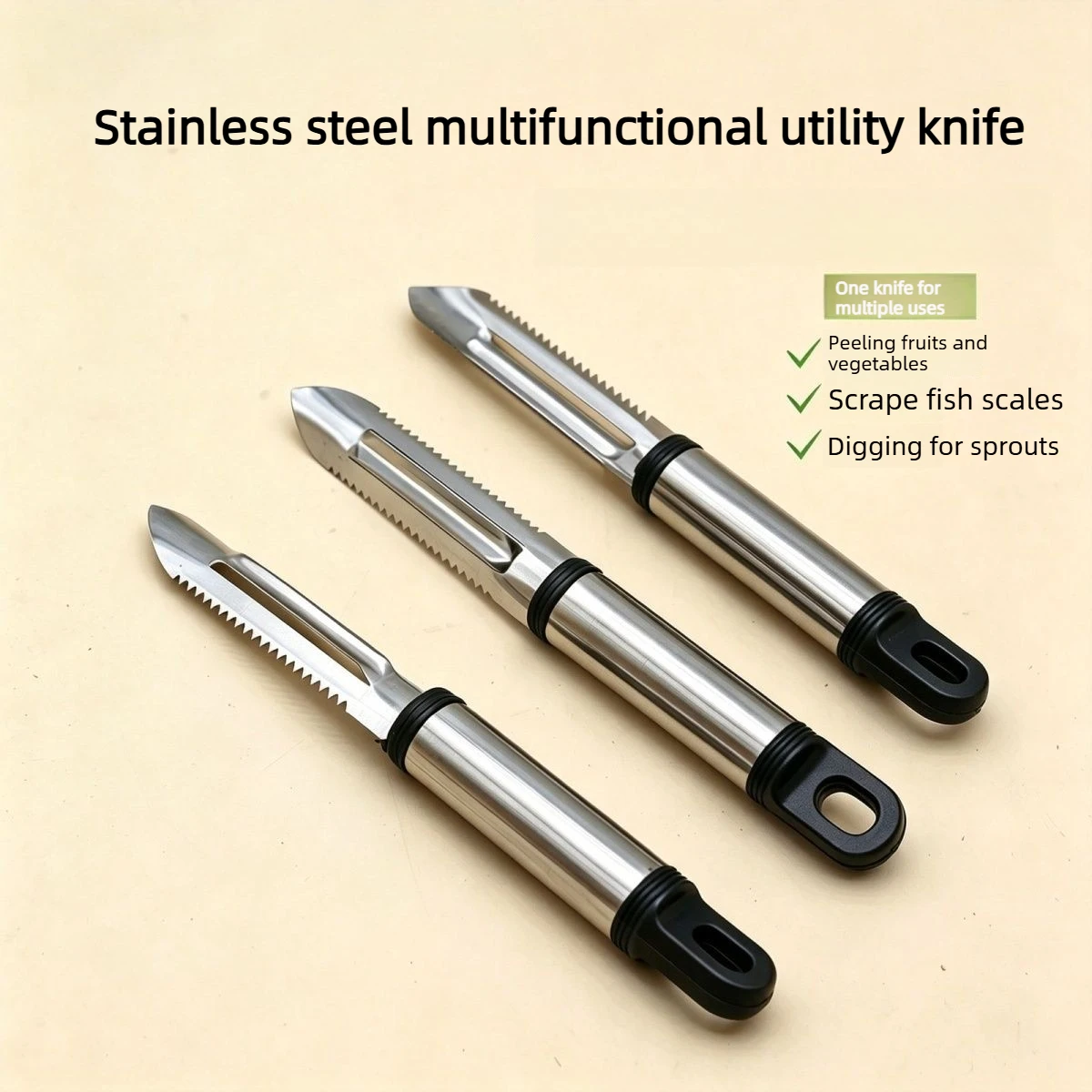 10PCS Fish Descaler Peeler Paring Knife Skin Scraper Fruit Cutter Vegetable Slicer Kitchen Gadget Seafood Utensil Cleaning Tool