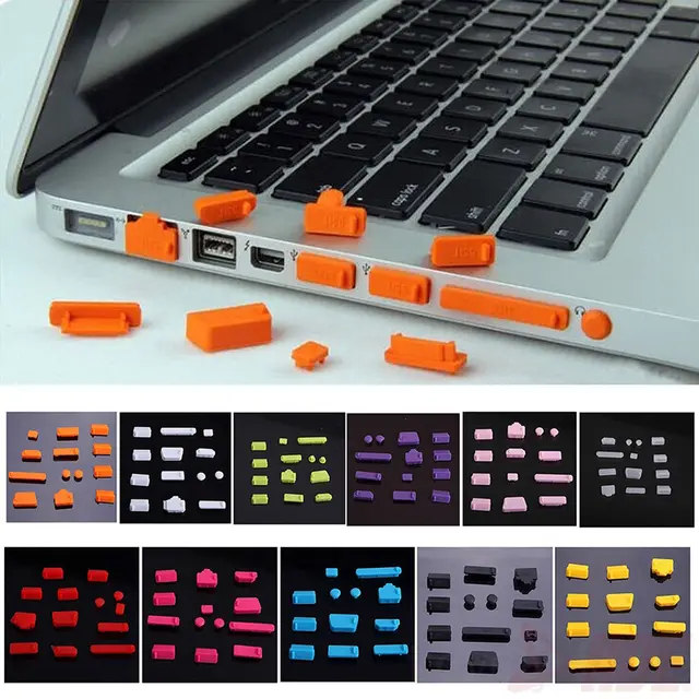 16Pcs/set Universal Anti Dustproof Notebook Port Plug Silicone