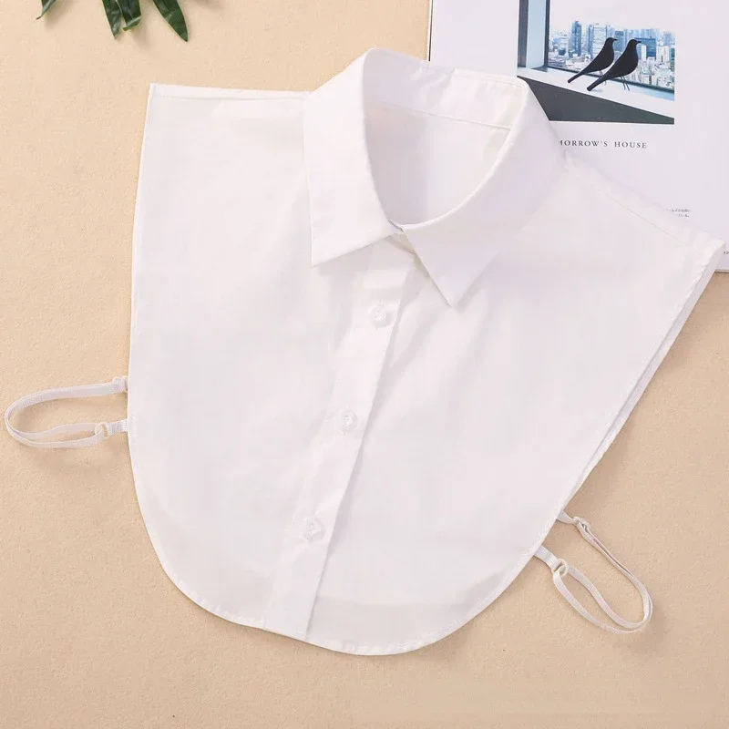 

Fashion White Black Lace Fake Collar Blouse Vintage Detachable Shirt False Collar Lapel Blouse Top Women Clothes Accessories