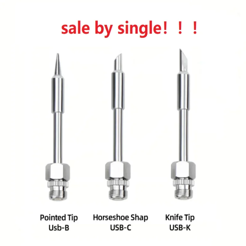 

1pcs 510 Interface Soldering Iron Portable Soldering Iron Tip Accessories 8W USB Solder Tip Jbc soldering tips Ts