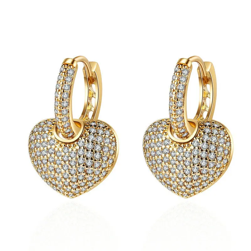 Buyee 925 Sterling Silber Weibliche Schmuck Sets Weiß Zirkon Herz Anhänger Ohrring für Frauen Luxus Braut Hochzeit Edlen Schmuck – Detail 6