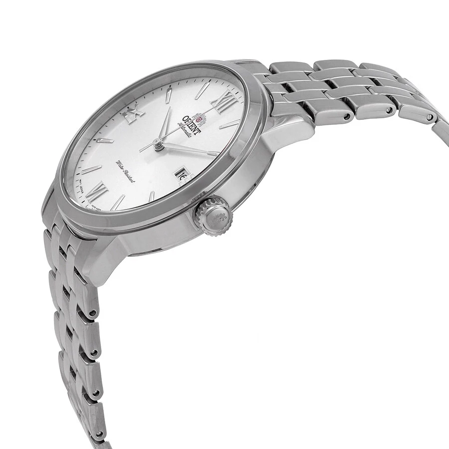 ساعة أورينت ساعة رجالية ميكانيكية أوتوماتيكية بالكامل، ساعة يد رجالية عصرية وبسيطة بسوار فولاذي