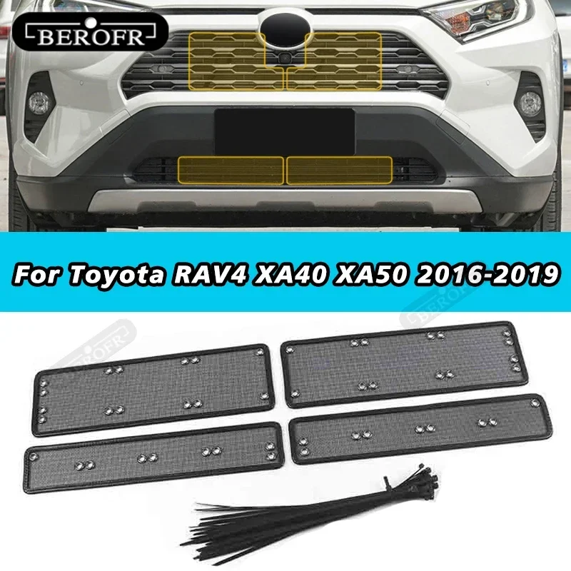 

Car Insect Proof Net For Toyota RAV4 XA40 XA50 2016-2020 Water Tank Cover Racing Grid Protective Net Condenser Auto Accessories