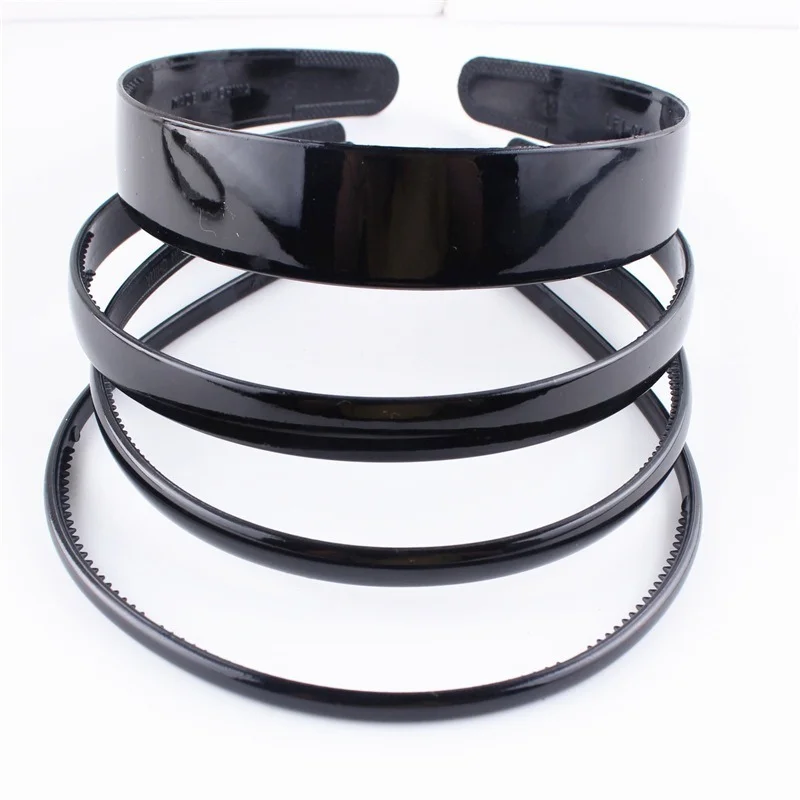 Bandeau de cheveux en métal pour hommes et femmes, 6 pièces, unisexe, noir ondulé, cerceau de tête, bandeau de sport, accessoires de cheveux, cadeaux