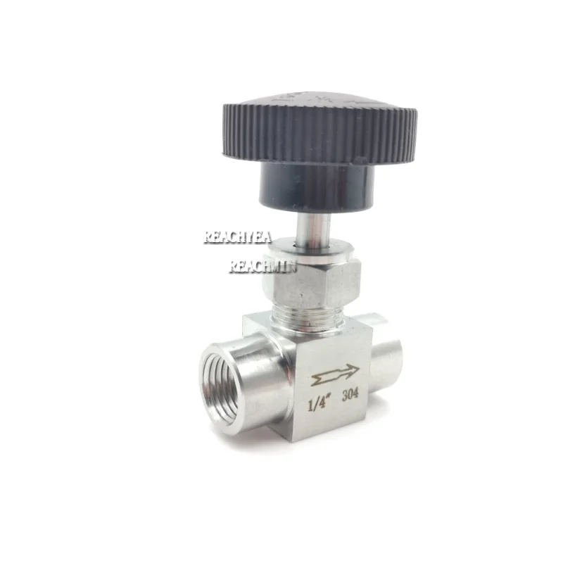

1/8" 1/4" 3/8" 1/2" Female Elbow 90 Degree Needle Valve Crane Elbow 304 Stainless Flow Control Water Gas Oil