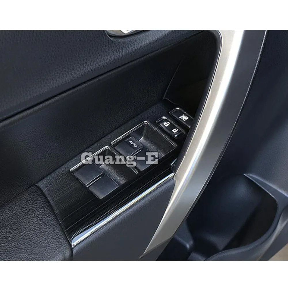 

Stainless Steel Door Armrest Panel Cover Window Glass Lift Switch Button Trims Stickers For Toyota Corolla Altis 2014 2015-2019