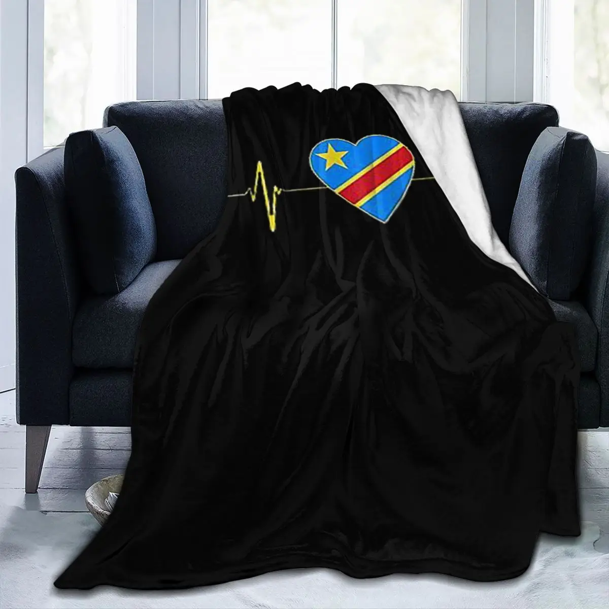 

Одеяло с флагом корней Конго, фланелевое одеяло для дивана, теплое одеяло для дивана, постельные принадлежности, уличное покрывало, одеяло