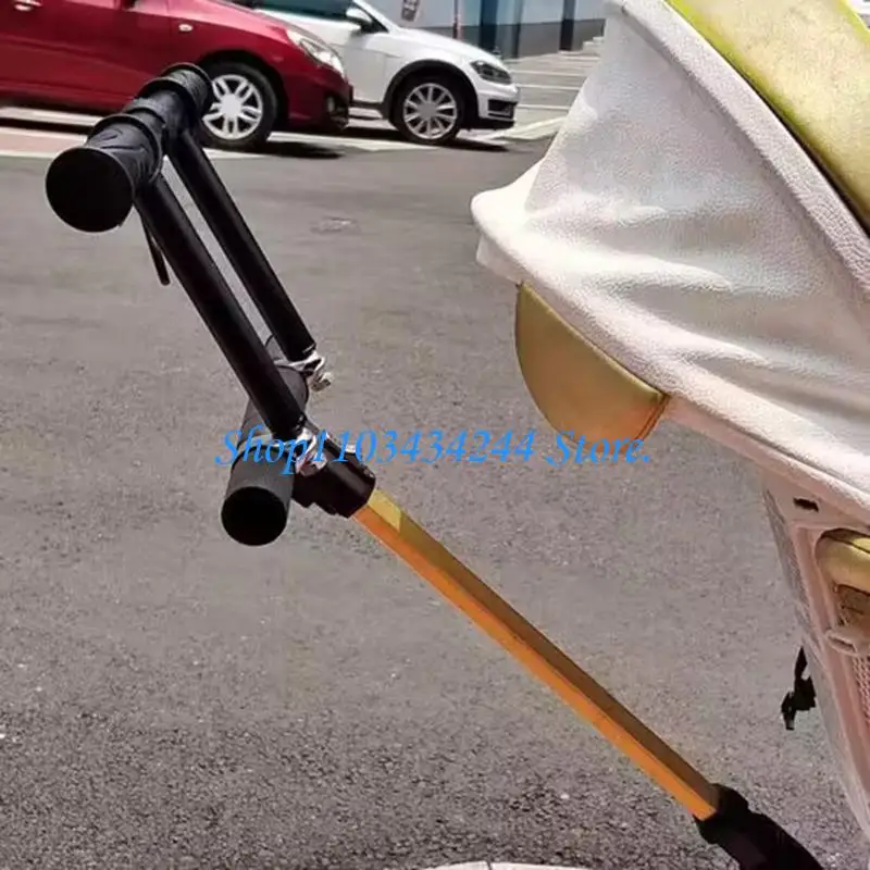  Ergonomical Pram Handle Extender Easy to Attach Adjustable Height Pram Armrest Multiple for Improves Comfort