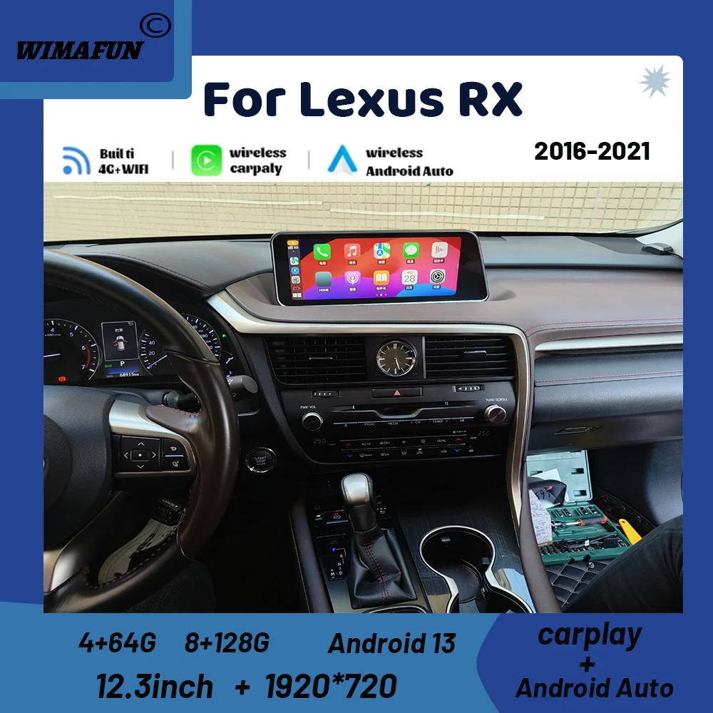 

12.3Inch For Lexus RX 2016-2021 OEM Menu Car Radio Android 13 CarPlay Auto Multimedia Video Navigation GPS 4G wifi Qualcomm