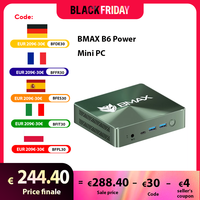 BMAX B6 Power Mini PC, Intel Core i7-1060NG7 up to 3.8GHz, 16GB LPDDR4 1TB SSD, 2xHDMI Full Feature Type-C 4K Triple Display