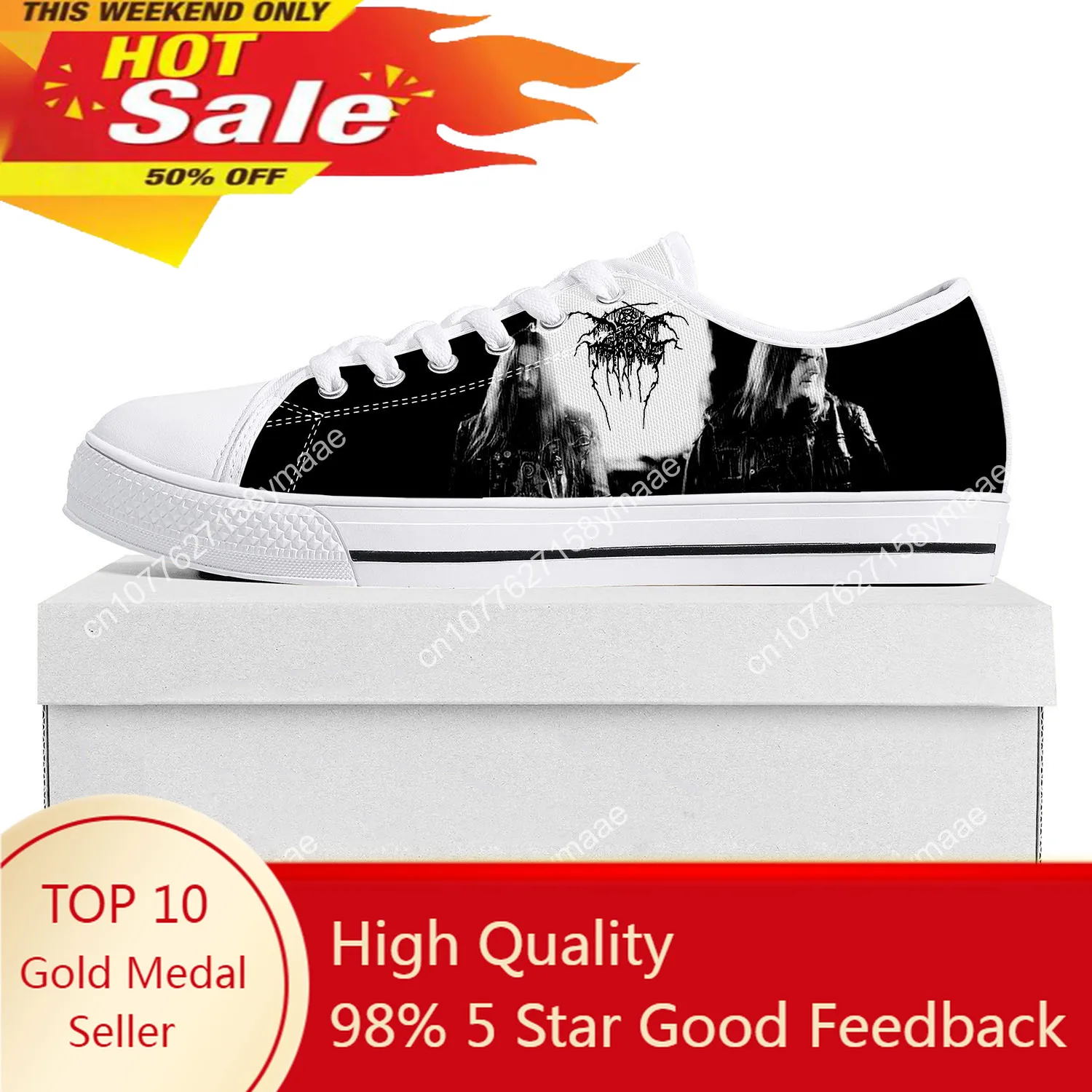 

Darkthrone Low Top Sneakers Mens Womens Teenager Canvas High Quality Sneaker Casual Transilvanian Hunger Customize Shoe White