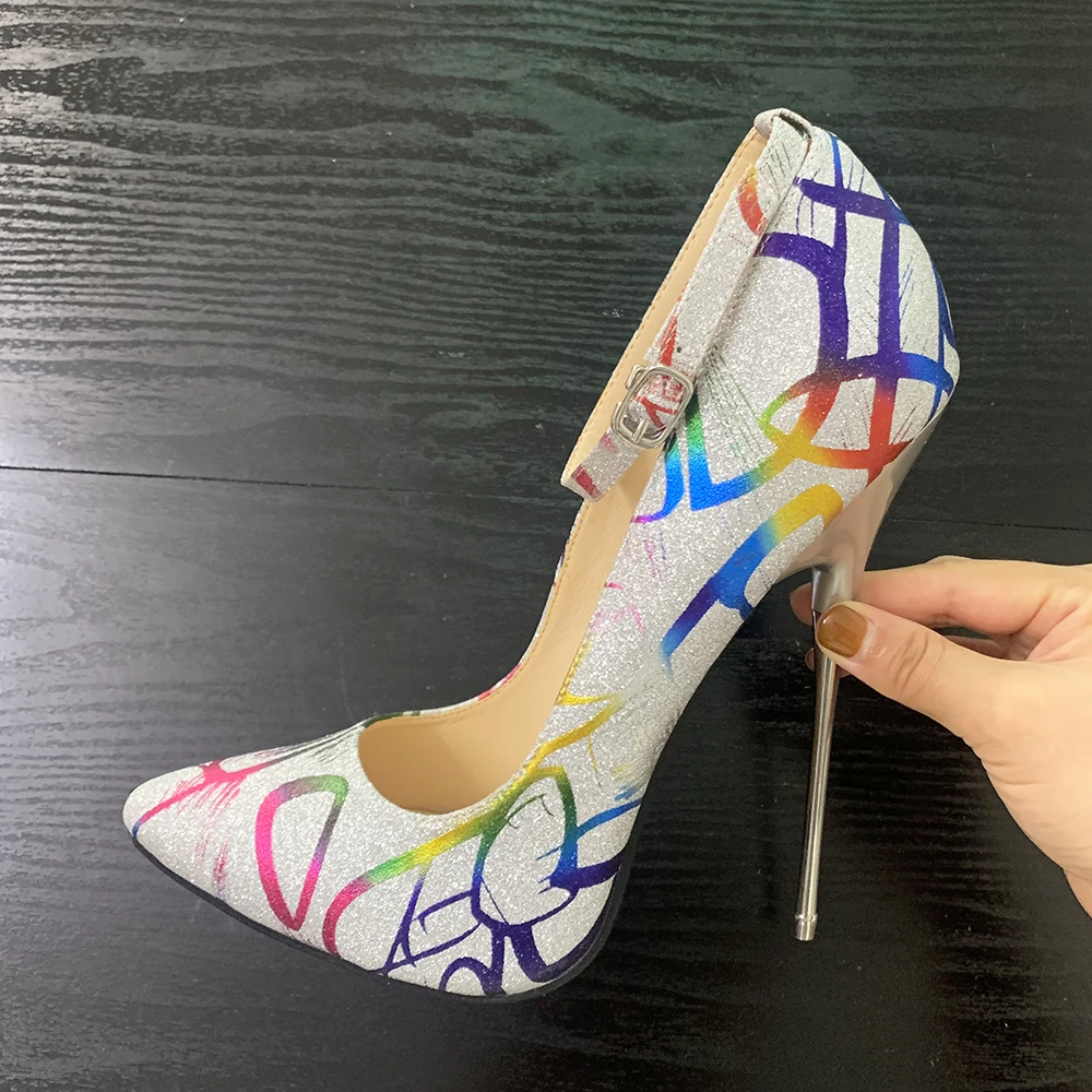 

Новое поступление 2023 года, шикарные женские туфли на высоком каблуке 16 см из экстремального металла, красные, серебряные, блестящие туфли на шпильке, модель туфли-лодочки для танцев на пилоне, фетиш унисекс