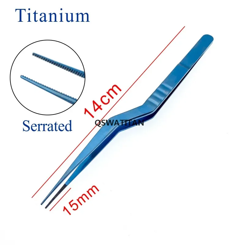 新しいマイクロ手術組織鉗子プラスチック鋸歯状先端眼科眼科手術器具