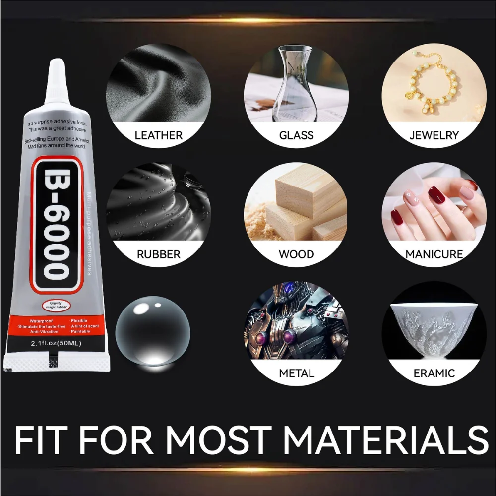 B6000 15ML 25ML 50ML 110ML Clear Contact Phone Repair Adhesive Multipurpose DIY Glue With Precision Applicator Tip