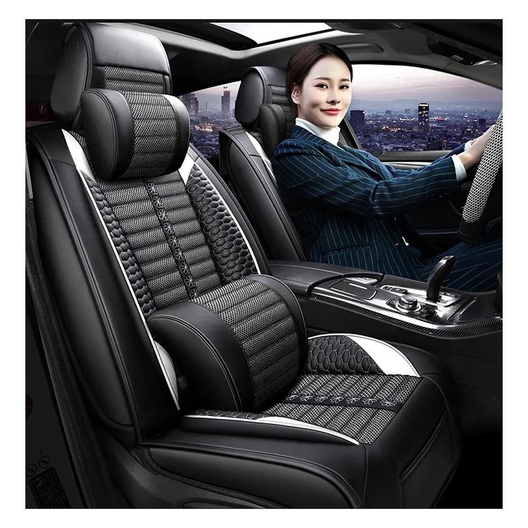 

(Front + Rear) Universal Leather Car Seat Covers for Five Seat Cars