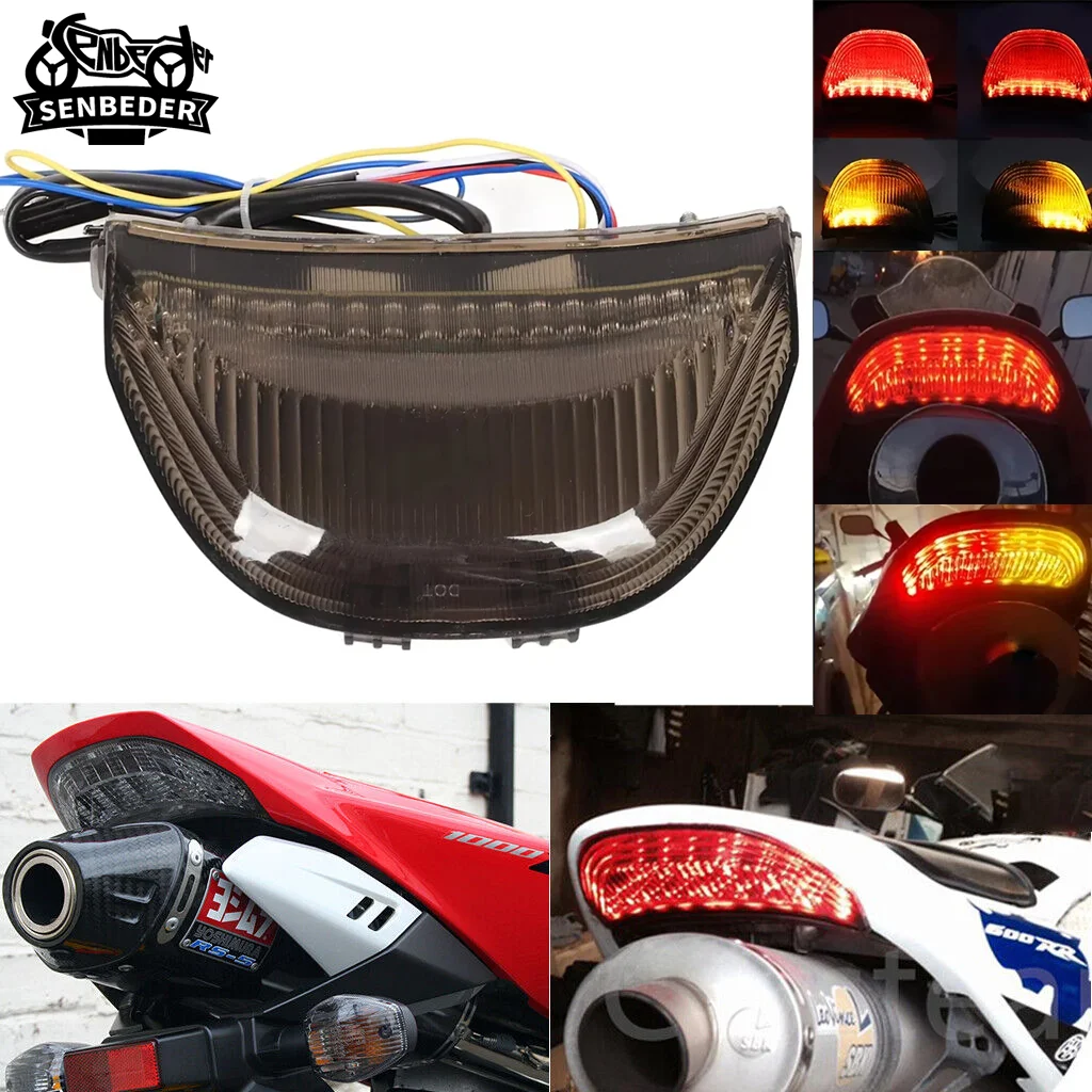 Motorcycle LED Brake Taillight Turn Signals Stop Lamp For Honda CBR600RR F5 2003-2006 CBR1000RR 2004-2007 Rear Tail Lights