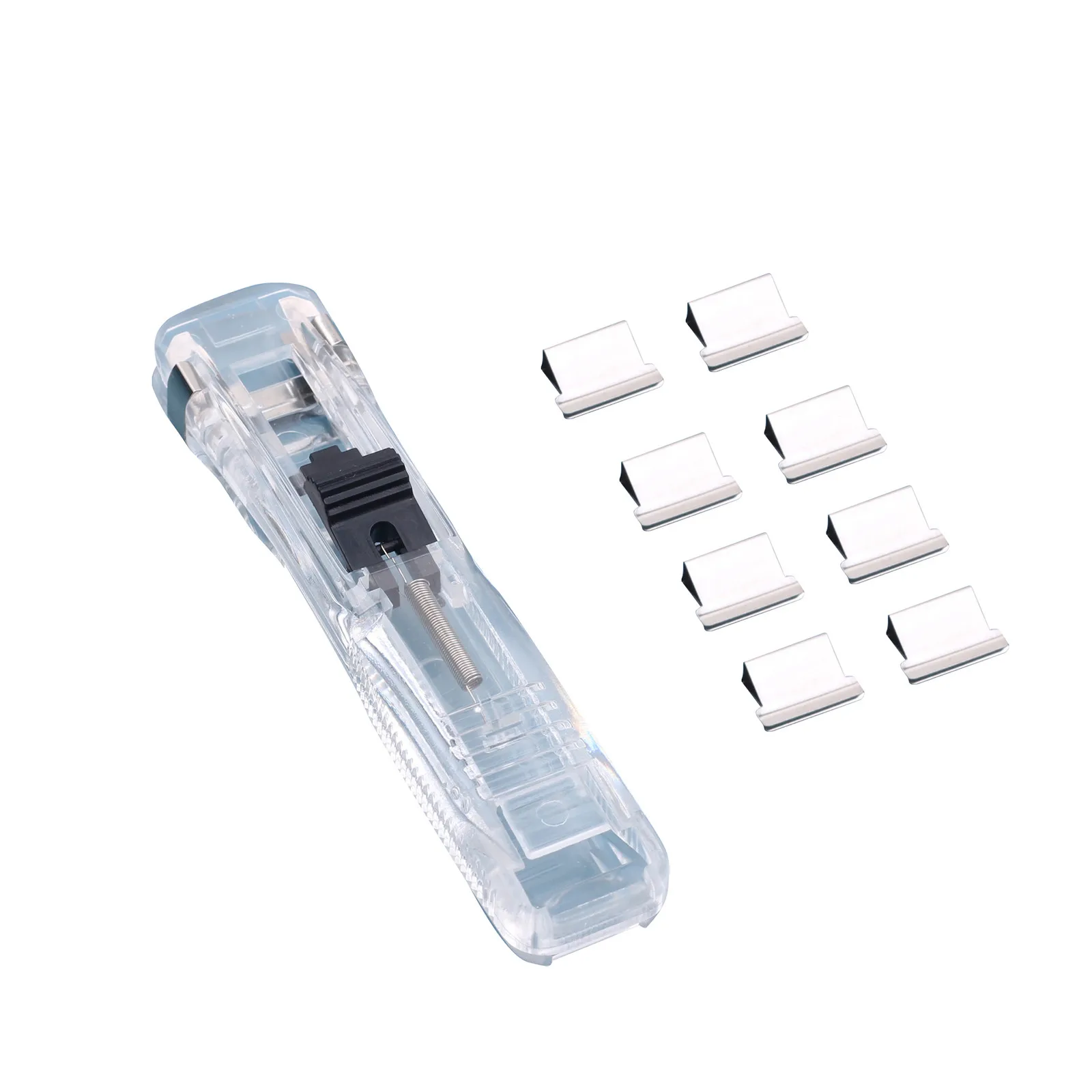 Empurrar grampeador clipes de pasta grampos de papel grampeador de mesa reutilizável criativo grampeador e pinos sraple escola escritório encadernação suprimentos