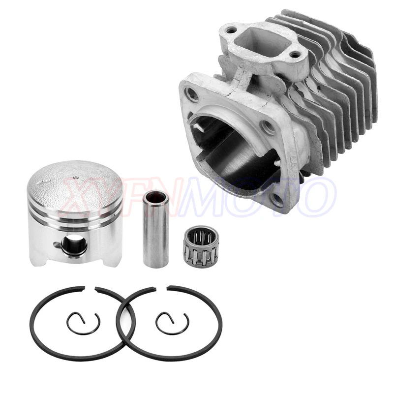 44-6 Głowica cylindra silnika z zestawem tłoków 44MM do 2-suwowego 49cc Mini Dirt bike Mini ATV Quad Pocket bike Pierścień tłokowy