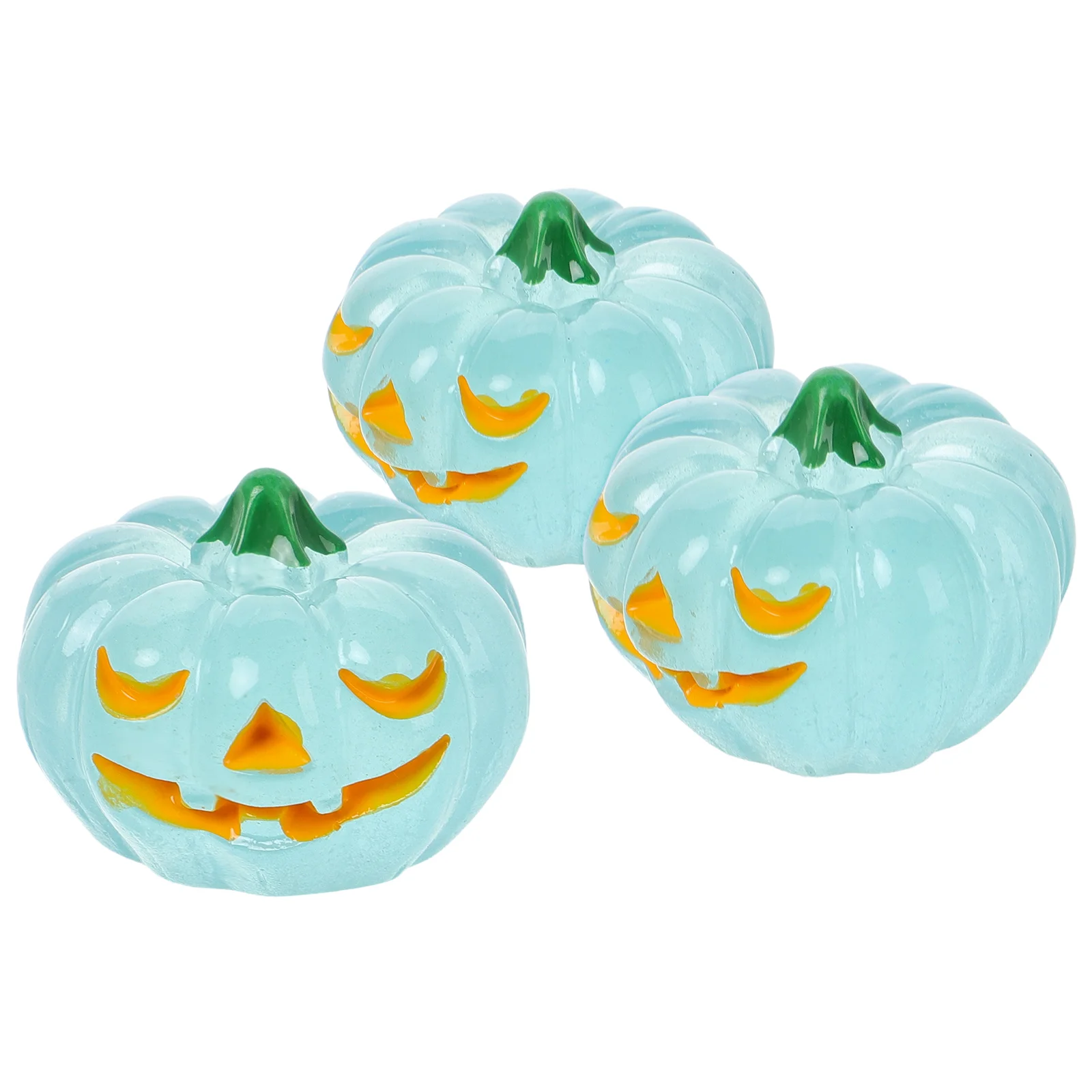 

3 Pcs in the Mini Pumpkins Decor Dark Pumpkin Decorations Plastic Halloween Accessories Fall Memorabilia