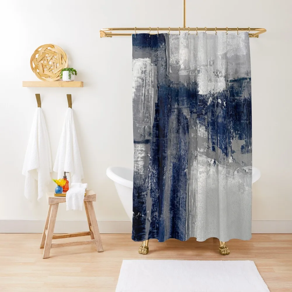 

blue gray abstract Shower Curtain Washable Waterproof Fabric Shower Bathroom Shower Set Bathroom Deco For The Bathroom Curtain