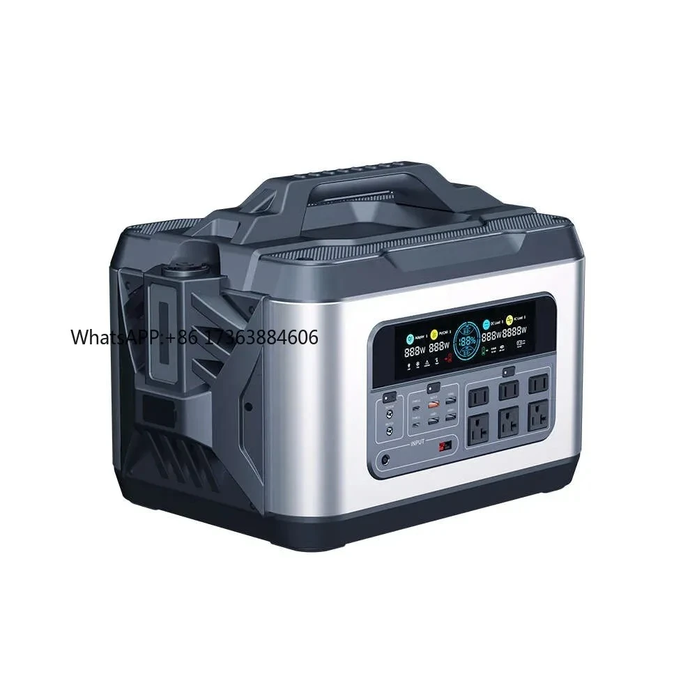 Portable Power Station 2220WH 50AH Emergency Backup Solar Generator 2200W High-power Power Supply for Home/Outdoor Power Outage
