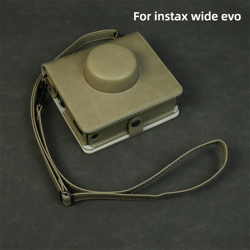 

For Fujifilm Instax Wide EVO Camera Retro PU Bag Protective Anti-fall Leather Cases Dustproof Travel Storage Bag Strap Lanyard