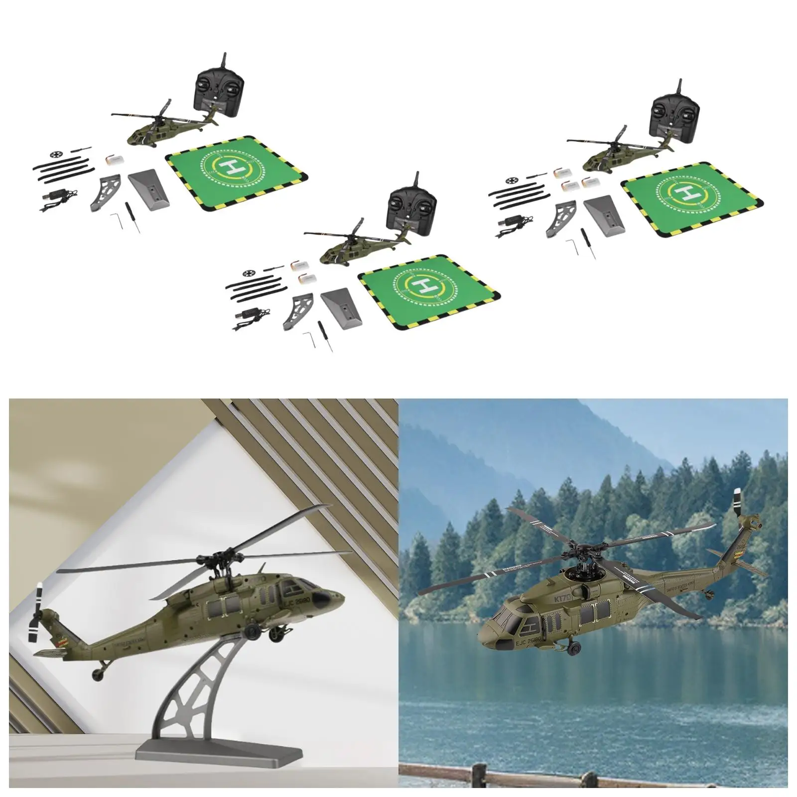 

K170 RC Helicopter Simulation Four Channel Fighter Jet Model for Wltoys