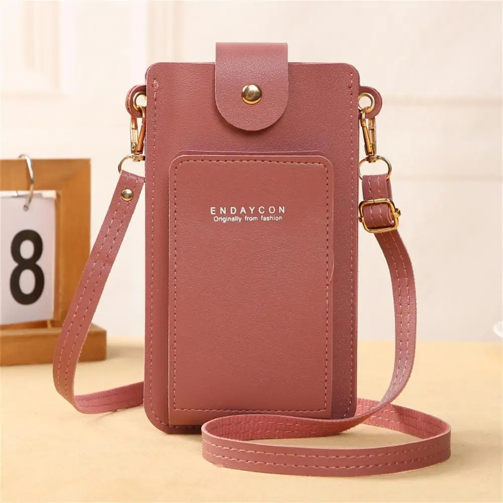 Women Mobile Phone Bag Fashion Touch Screen Shoulder Phone Bag Crossbody Bags Leather Mobile Wallet Bags 7 8/ P20