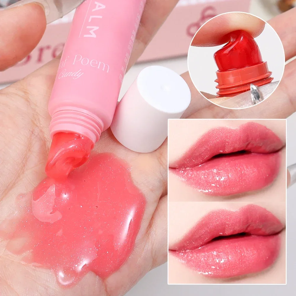 Jelly Moisturizing Lip Gloss Makeup Tube Plumping Nude Brown Red Mirror Liquid Lipstick Transparent Lip Balm Oil Lips Cosmetics