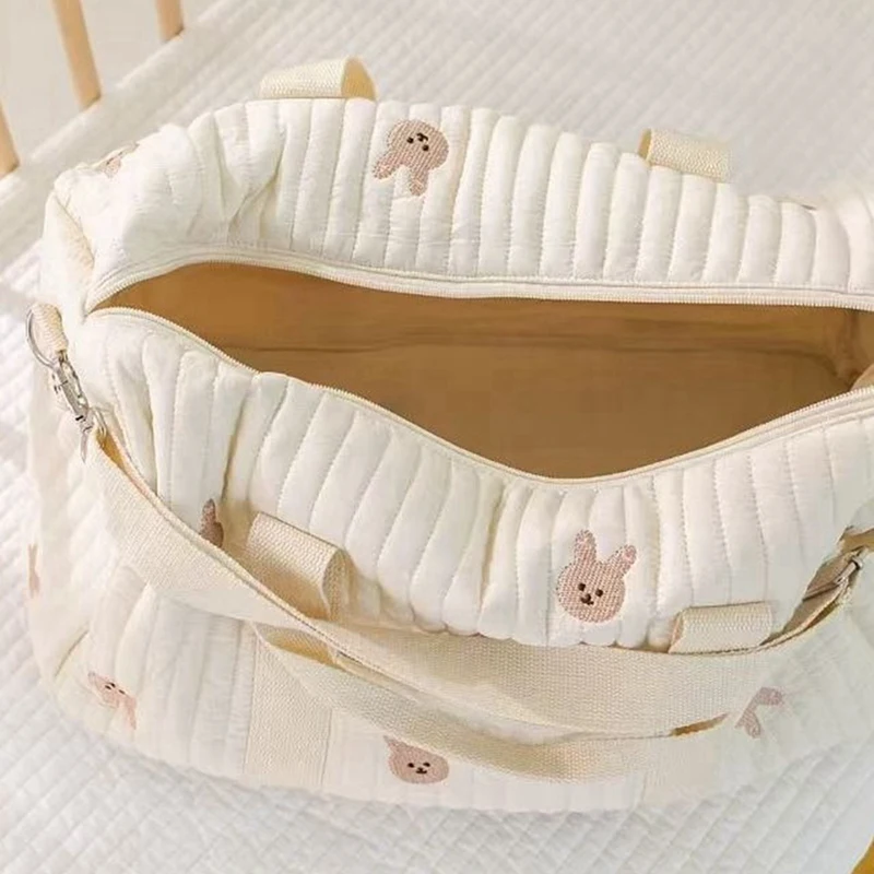 N38R_Borsa per pannolini per bambini con tracolla per passeggino, borsa per pannolini portatile,