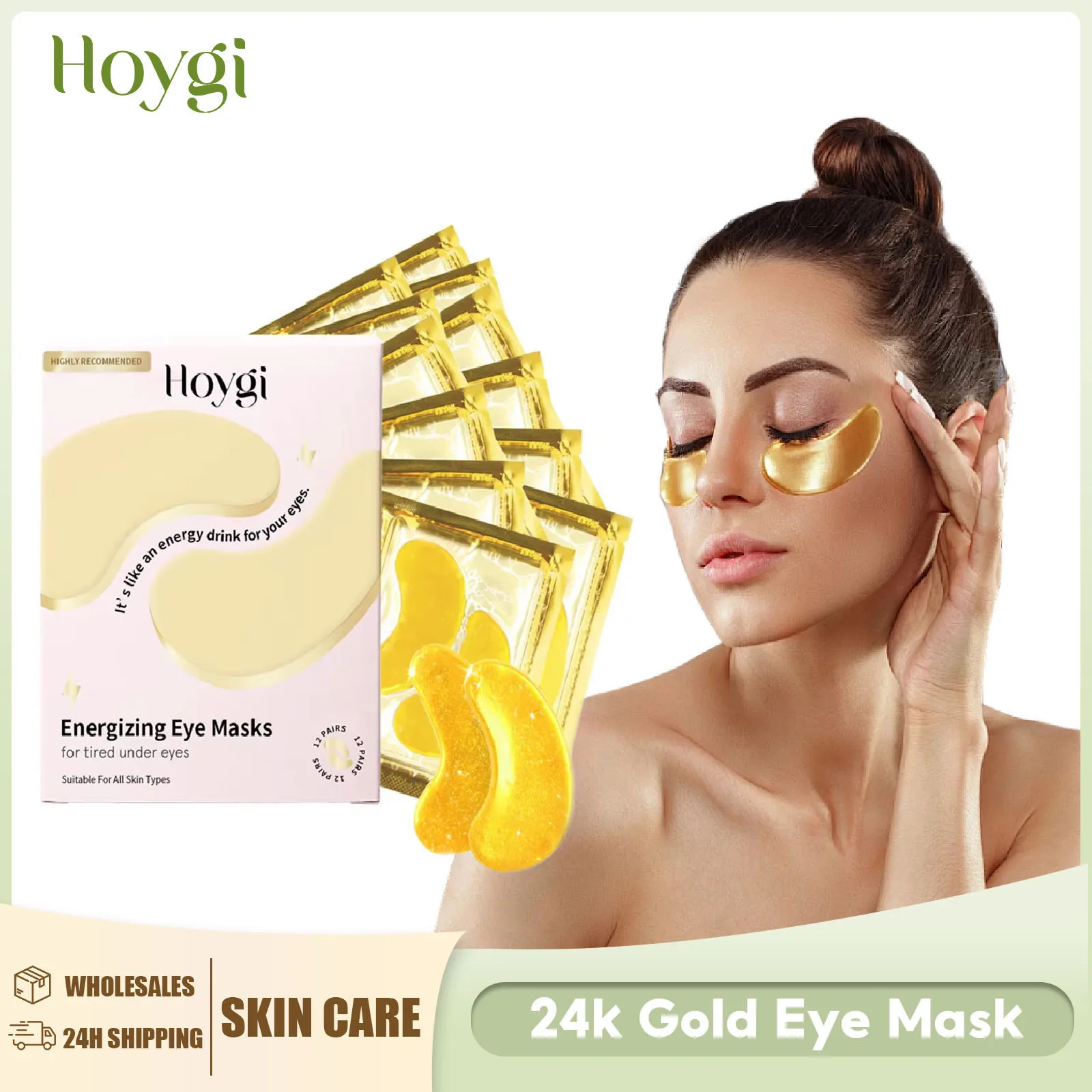 Crystal Gold Eye Patches Anti Dark Circles Lifting Firming Eyes Bags Removal Fade Fine Lines Nourishing Moisturizing Eye Mask