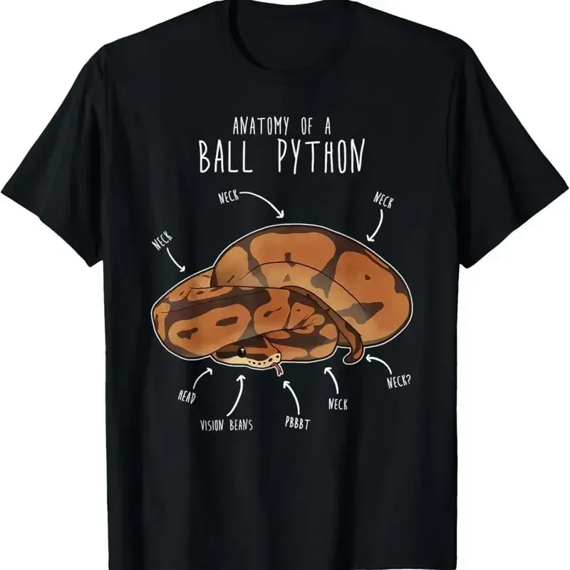 Anatomy Of A Ball Python Funny Pet Reptile Snake Lover T Shirt