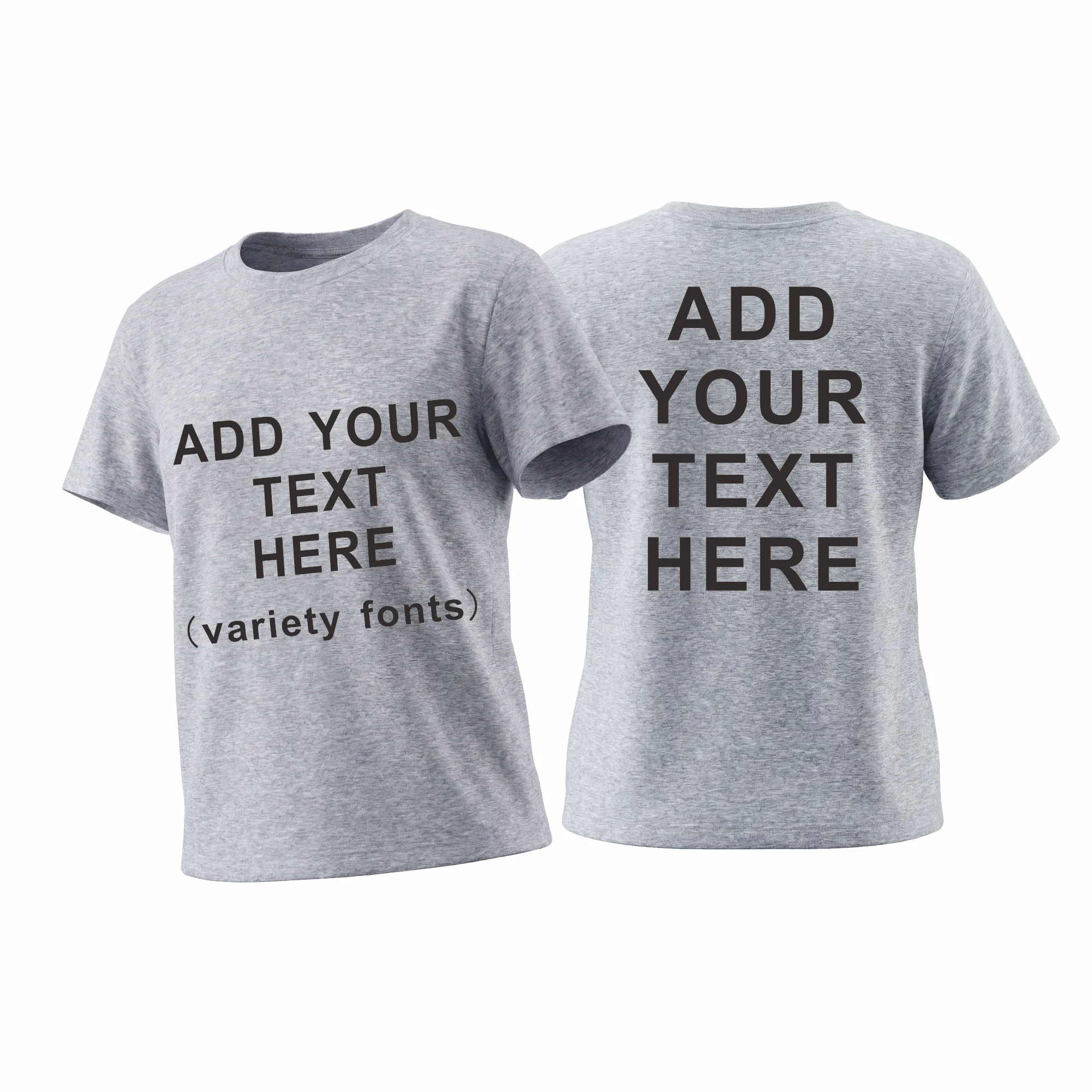 Custom Add Your Text T-Shirt for Men Women Customizable Design Your Own Front Back Side T Shirt  220 Gram Heavyweight T-Shirt
