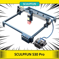 SCULPFUN S30 5W Laser Engraver Cutter, Automatic Air-assist, Replaceable Lens, 32-bit Motherboard, 410x400mm