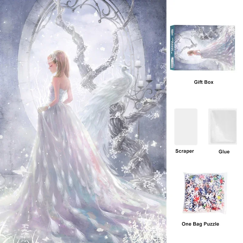 70*50cm Adult Paper Jigsaw Puzzle 500 Pieces Gift Box Landscape Characters High Difficulty Brain Stress Relief Game Toys