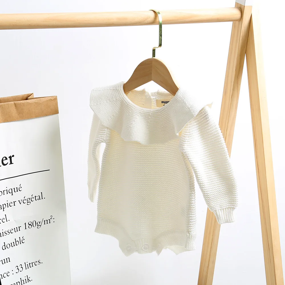 

Autumn Baby Boys Girls Knitted Romper Clothes Cotton Toddler Kids Long Sleeve Jumpsuit Warm Winter Boys Clothes Outfits