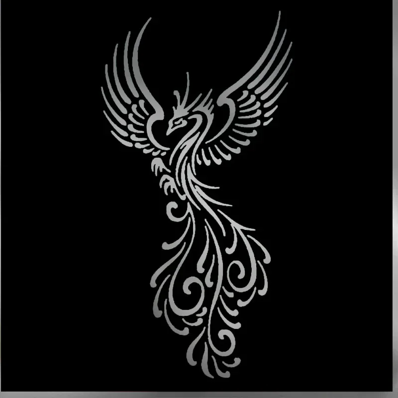 Car Sticker Phoenix Pattern Caravan Accessories Decoration Products Vehicle Supplies Anime Stickers Exterior Parts Decals Cute,