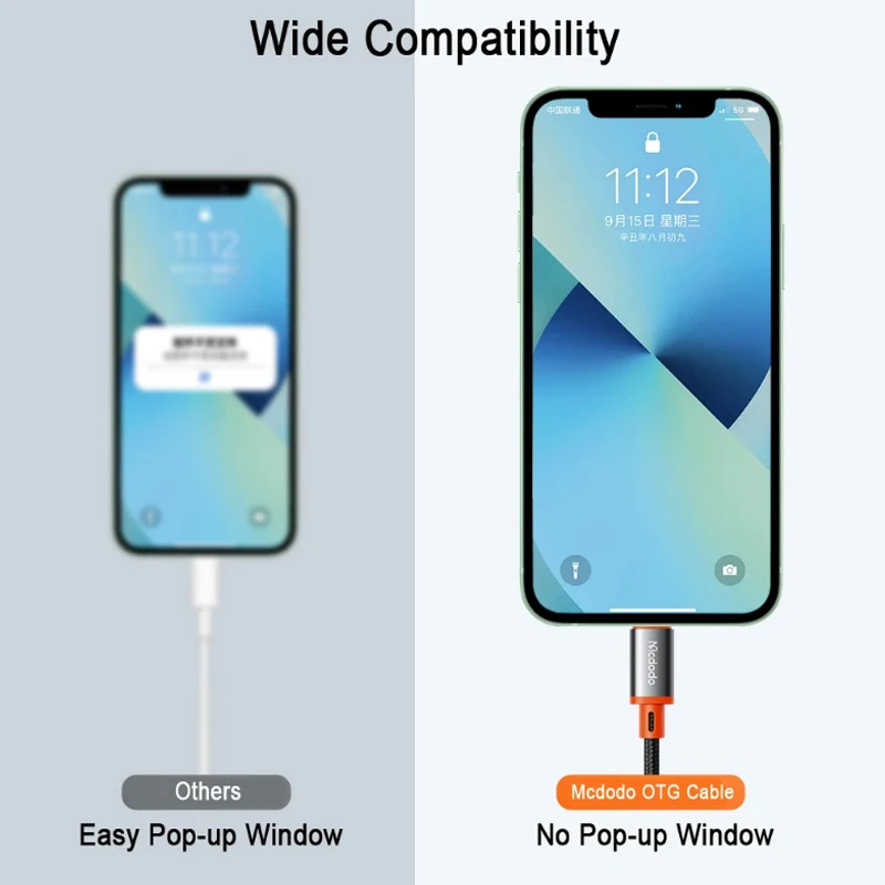 Type-C To Lightning Male Data Convertor Cable OTG Earphone Audio Charging Adapter For i P hone 13 12 11 Macbook i Pad U Disk