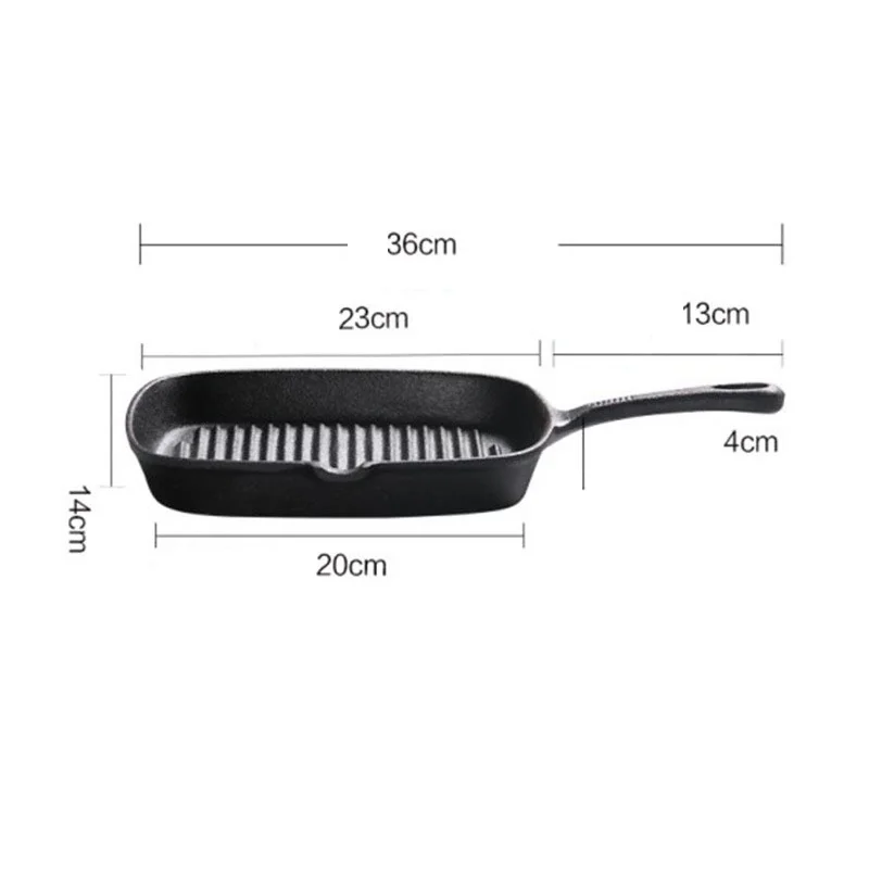 240309 Flat Bottom Steak Frying Pan Diameter 22-24cm