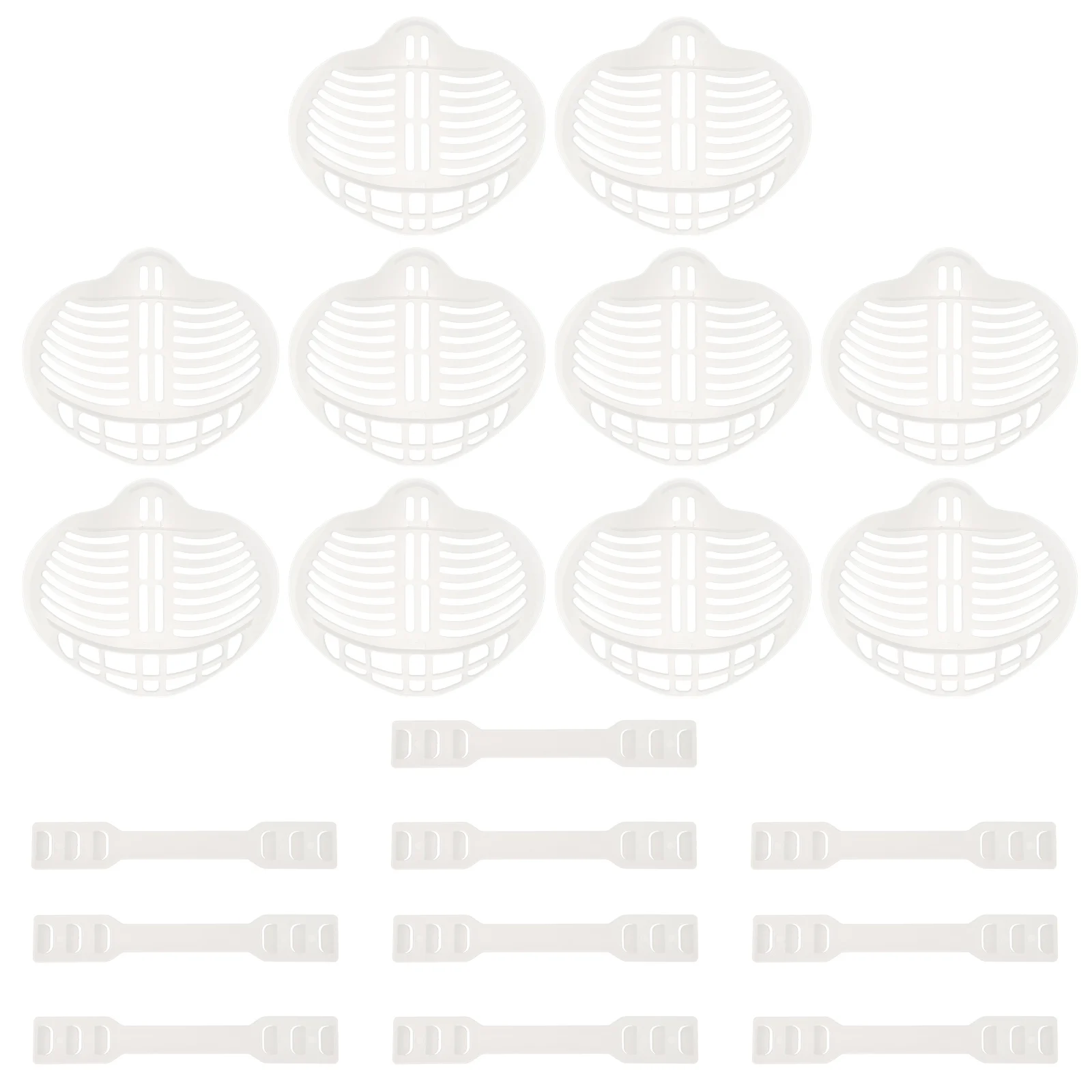 

10 Set Mask Support Lipstick Protector Extender Strap Frame Inner Stand Plastic Rack Holder 3D Bracket Adjustable Fits Men Women