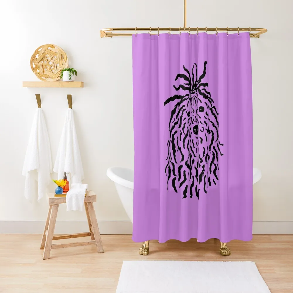 

Puli (Violet and Black) Shower Curtain Bathroom Shower Set Bathroom Showers Waterproof Shower Luxury Bathroom Curtain