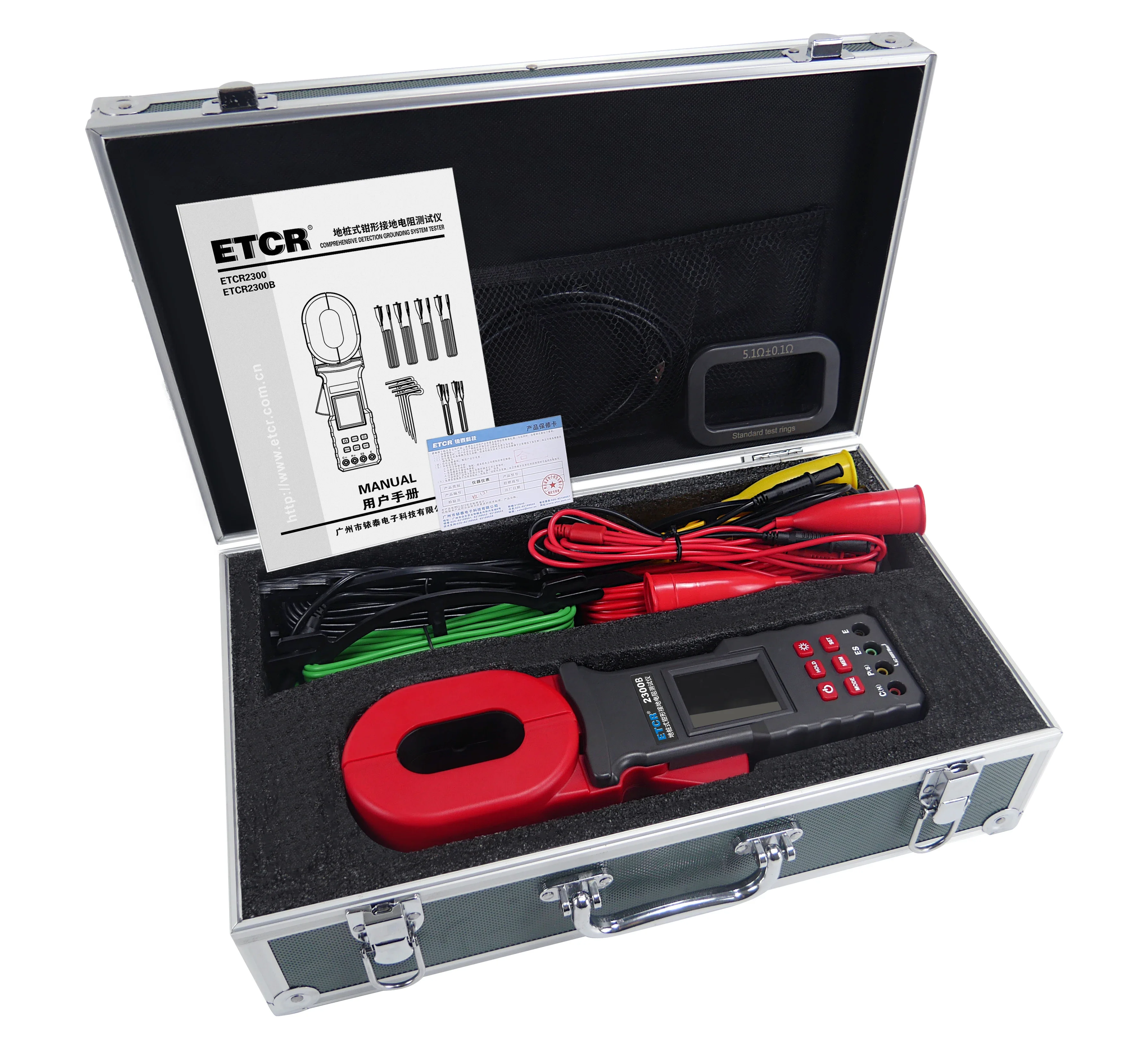 

ETCR Earth Resistance Tester ETCR2300B ETCR2300 Ground Pile Type Clamp Earth Resistance Tester