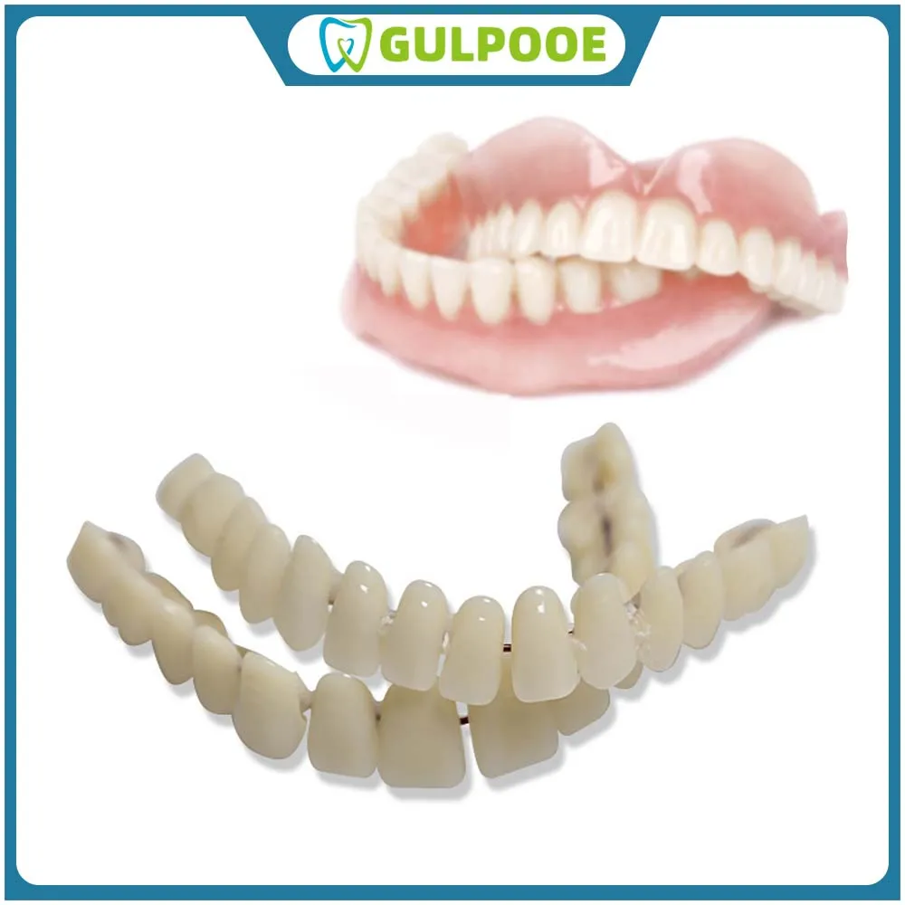 

GULPOOE 1 Pair Resin Denture False Teeth Easy To Use Make Your Own Dental Training Models Make Your Own Improve Smile Dental