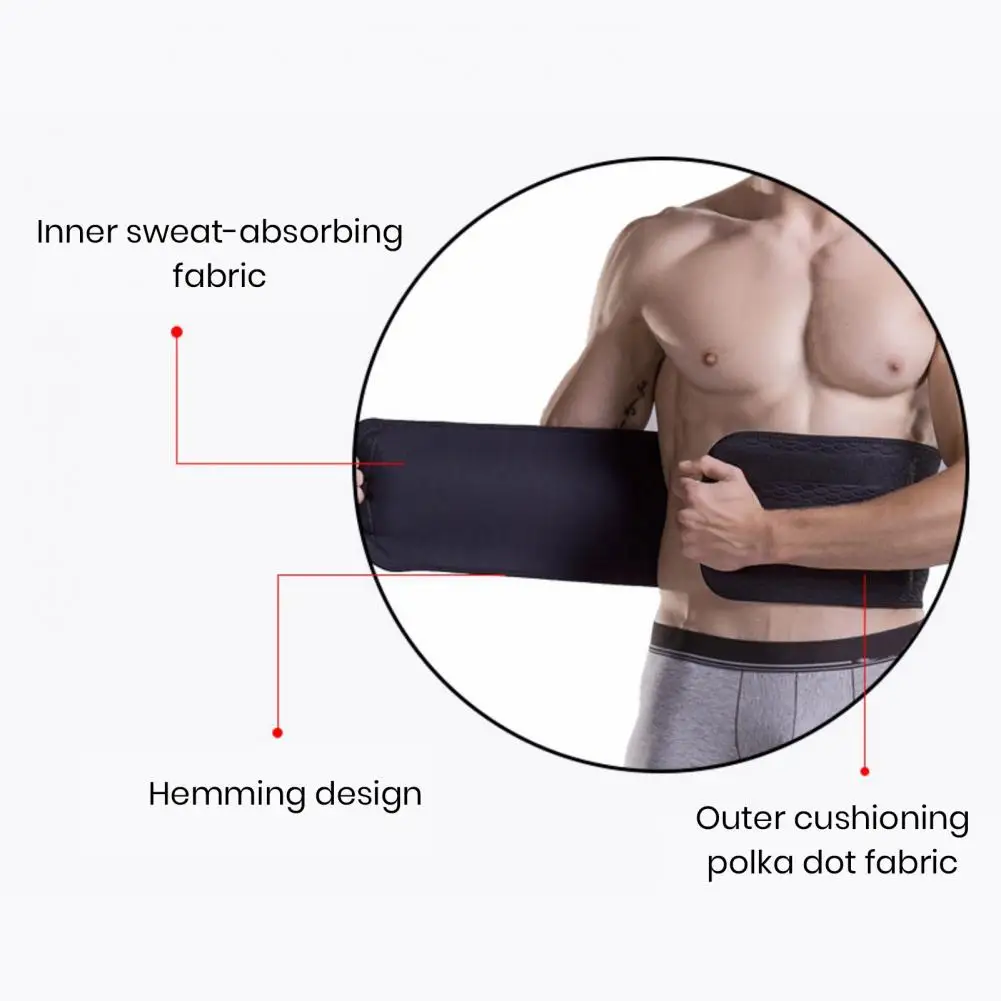 Waist Sweatband for Weight Loss Effective Fat Burning Waist Trimmer Wide Coverage Posture Correction Belt for Men for Weight