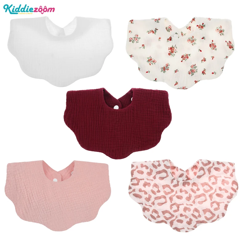 5 Stks/partij Baby Speeksel Handdoek 100% Katoen Vier Seizoen Unisex Effen Kleur Slabbetjes Pasgeboren Schattige Slabbetjes Meisje Jongen 0-18