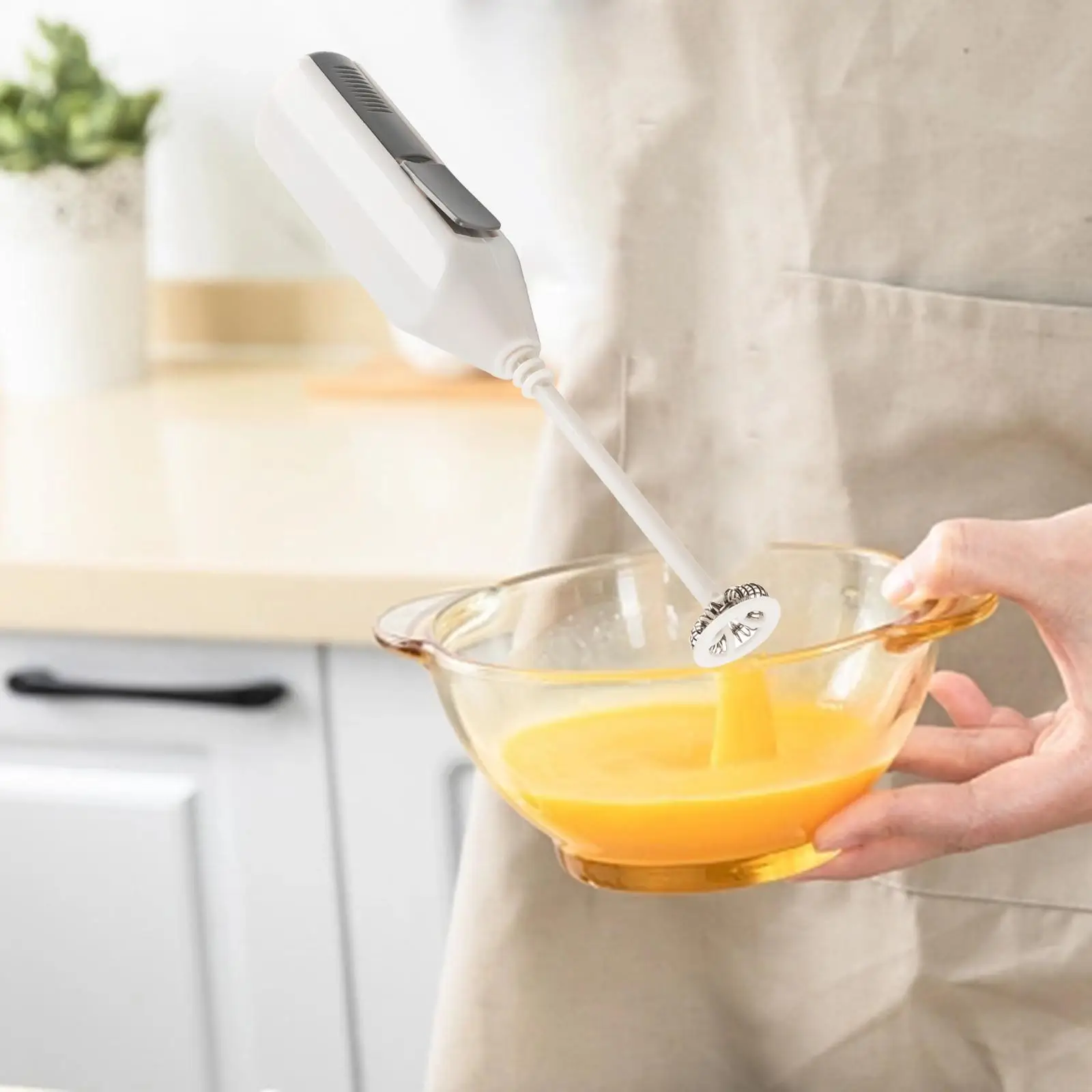 Milk Frother Handheld Comfortable Grip Compact Whisk Drink Mixer Whisk Beater for Coffee Matcha Hot Chocolate Drinks Cappuccino