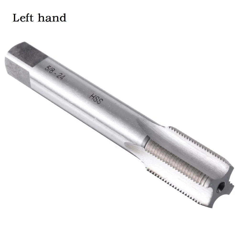5/8-24 خيط اليد اليسرى فولاذ عالي السرعة لاستعادة الخيط لصنع أو استعادة خيوط الذكور والإناث أداة صنبور لولبي #4