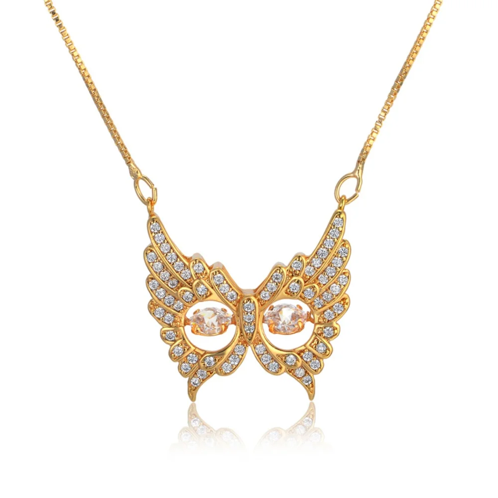 

Punk Cute Clavicle Iced Out Zircon Owl Charm Pendant Female Gold Color Stainless Steel Choker Necklace Chain for Women Jewelry